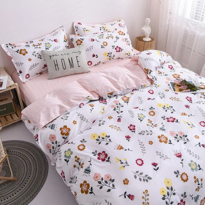 Classic Bedding Set 5 Size Summer Bed Linen 3pcs/4pcs Set Duvet Cover Set