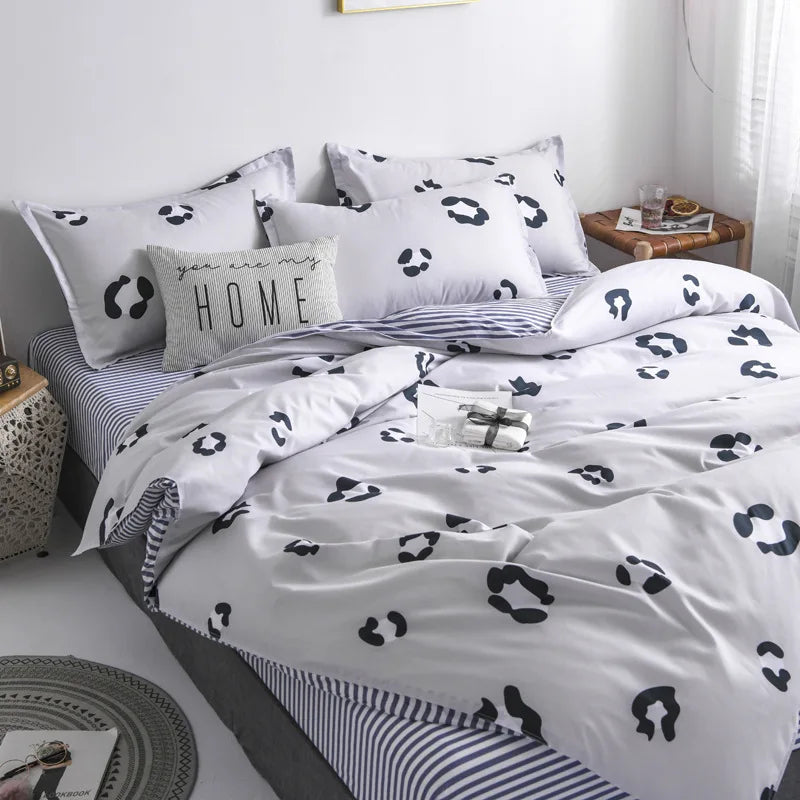 Classic Bedding Set 5 Size Summer Bed Linen 3pcs/4pcs Set Duvet Cover Set