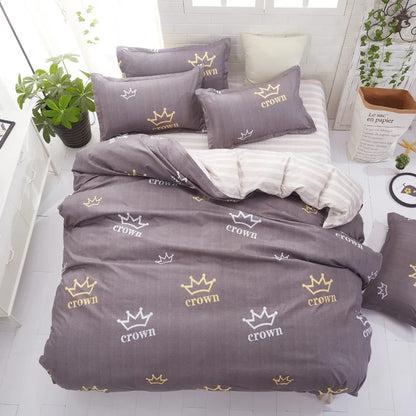 Classic Bedding Set 5 Size Summer Bed Linen 3pcs/4pcs Set Duvet Cover Set