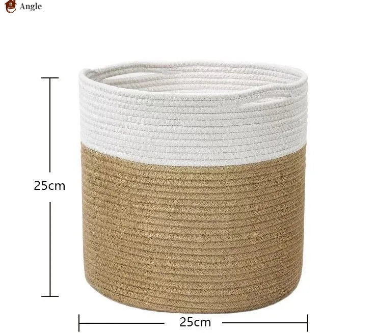 Woven Cotton Laundry Basket