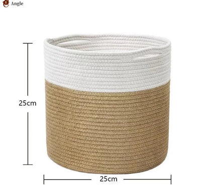 Woven Cotton Laundry Basket