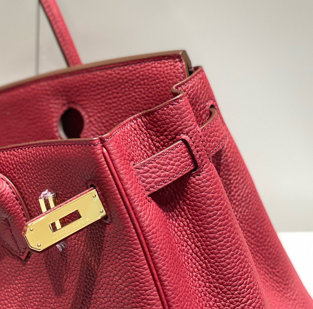 HM BIRKIN 25CM ROUGE H TOGO LEATHER GOLD HARDWARE