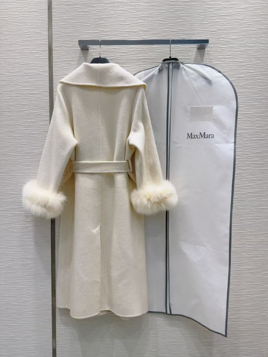 Max Mara Cream Coat Wool Cashmere