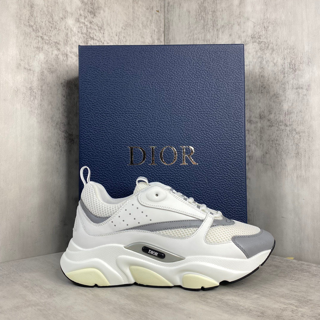 CD Sneaker White mix Grey Calfskin