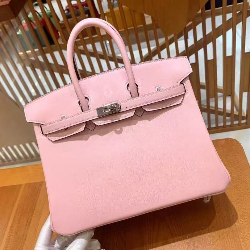 HM Birkin 25cm Bag Pink With Silver Hardware Swift Leather