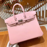 HM Birkin 25cm Bag Pink With Silver Hardware Swift Leather