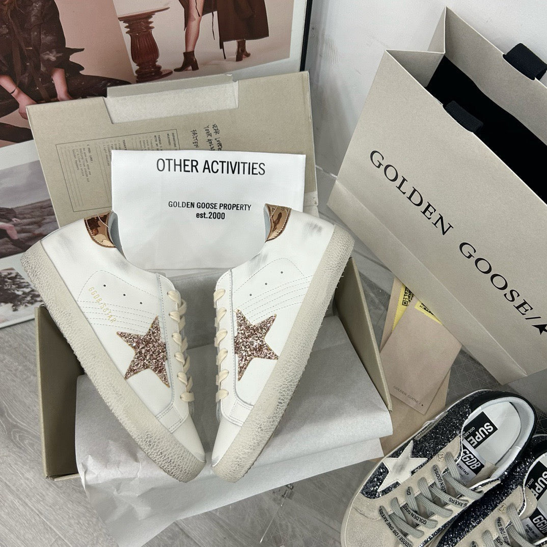 Golden Goose Hi Star Ivory Canvas
