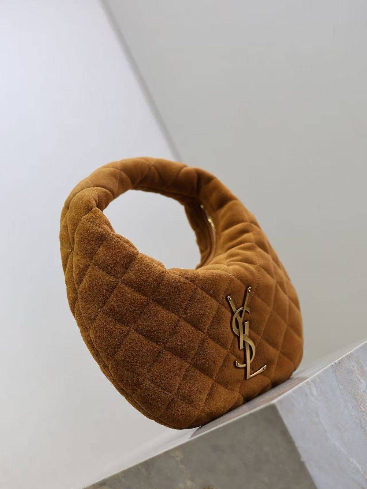 YSL Icarino Icare Mini Bag Brown Suede