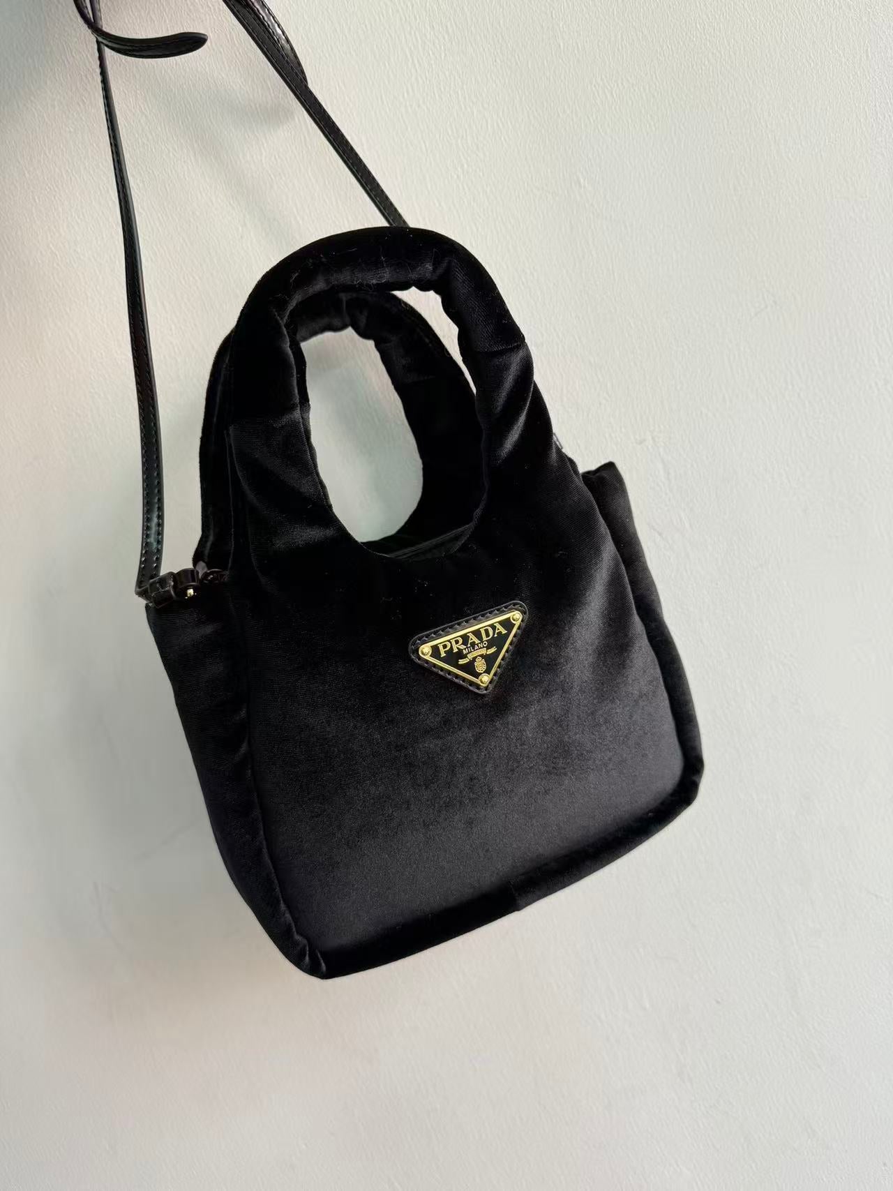 Prada Padded Mini Bag Black Velvet