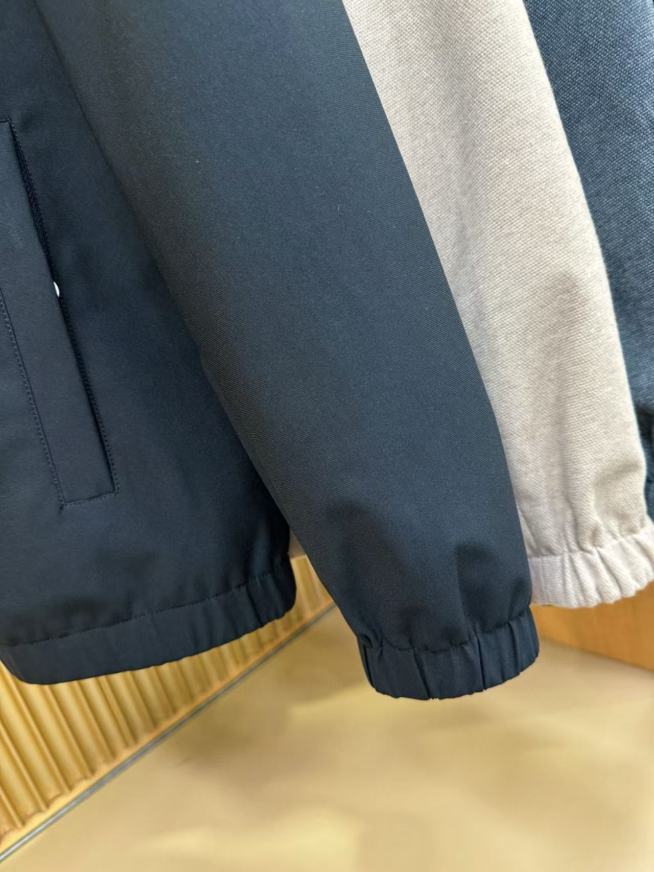 Loro Piana Jacket Blue Brown Fabric Cashmere