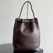 Bottega Veneta 2025 Andiamo Bucket Bag 34cm Fondant Silky Calfskin Suede