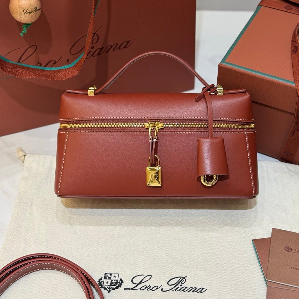 LP Extra Bag 23cm Deep Kummel Calfskin
