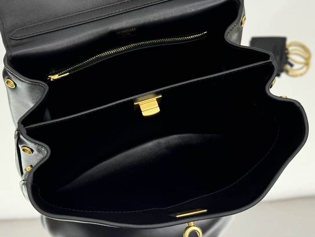 Balenciaga Small Rodeo Bag 29 Black Calfskin Gold Hardware