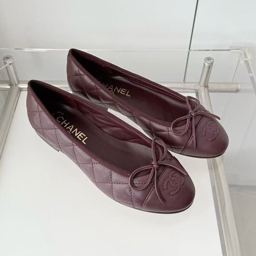 Chanel 2026 Shoe Dark Burgundy Lambskin