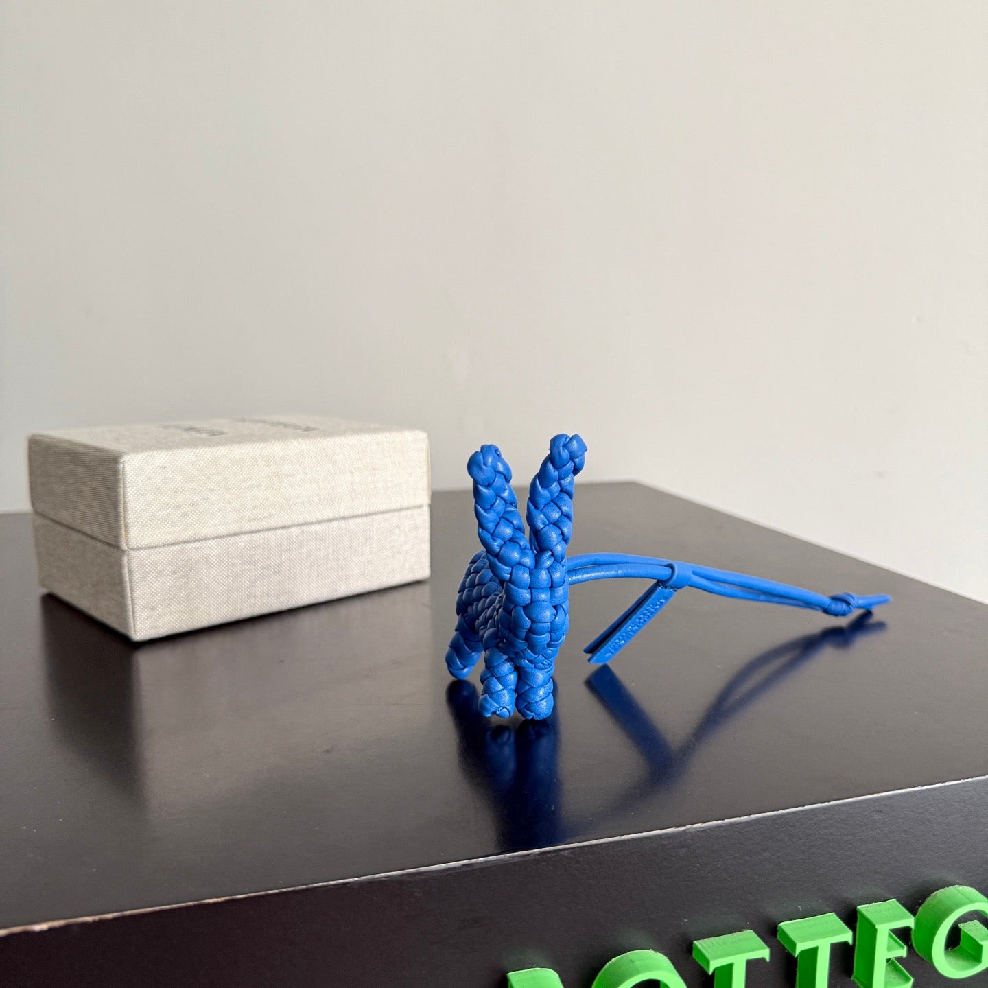 Bottega Veneta Rabbit Charm Blue Lambskin