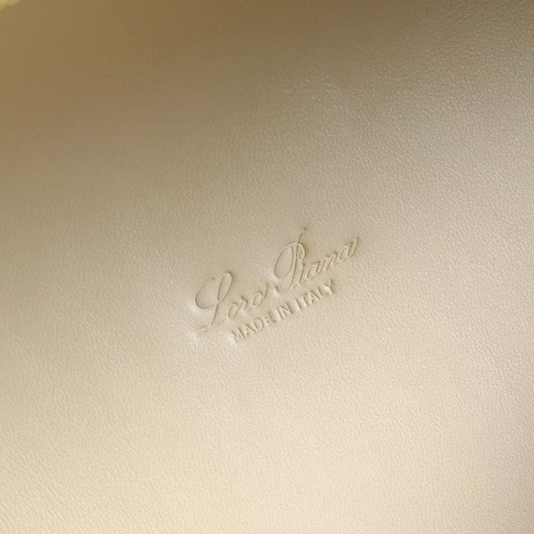 Loro Piana Extra Pocket Bag 27cm White Calfskin