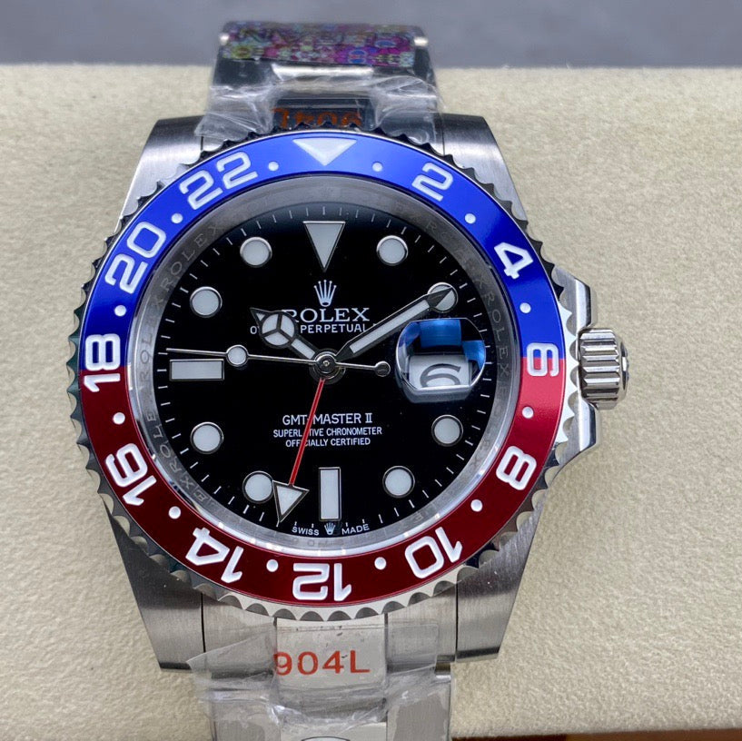 Rolex GMT-Master II 40mm Watch With Blue And Red Pepsi Bezel