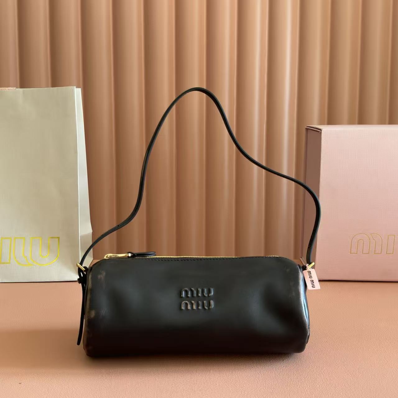 Miumiu 2026 Bag 22cm Suede Canvas Leather