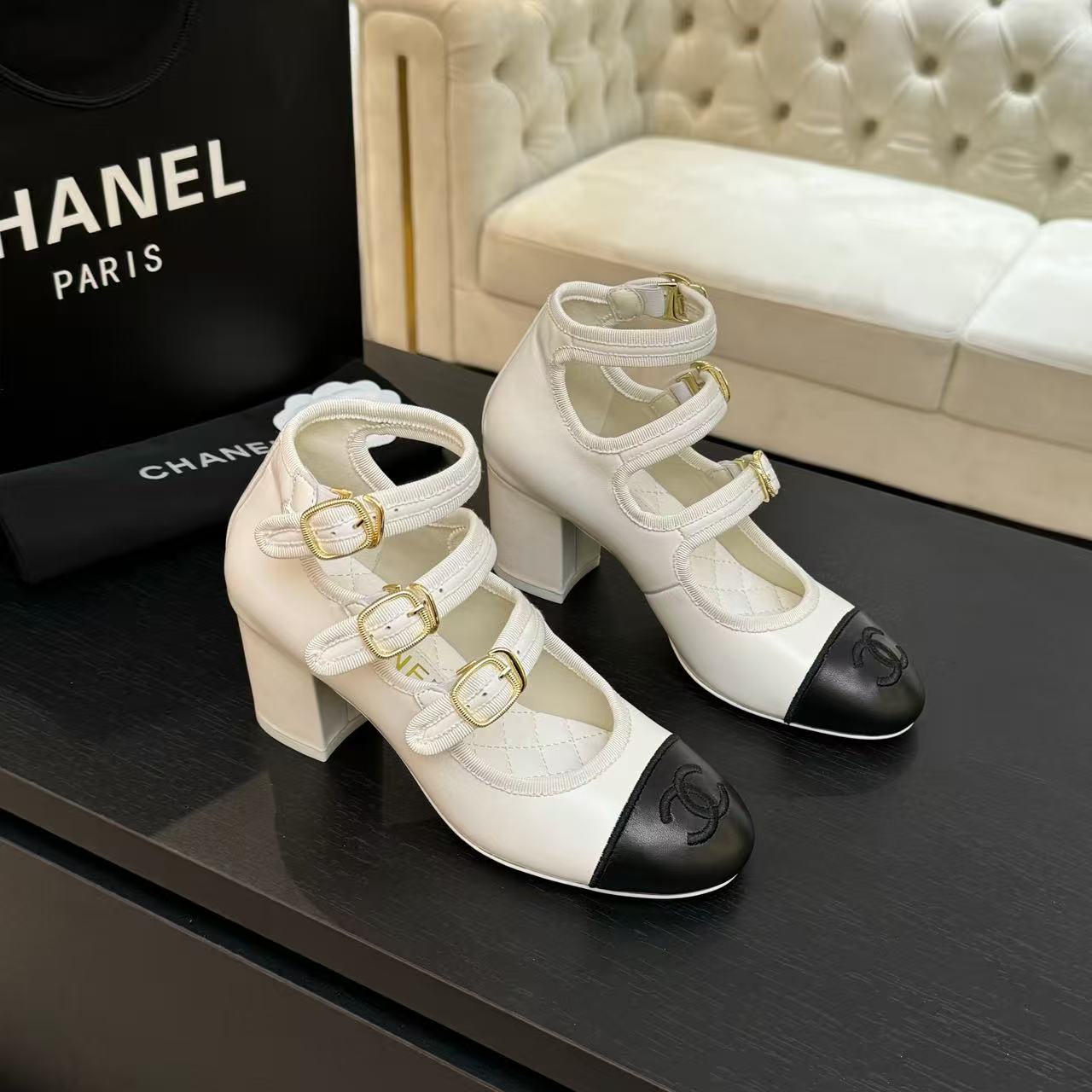 Chanel 2026 Buckle Straps Pump 70mm Sheepskin