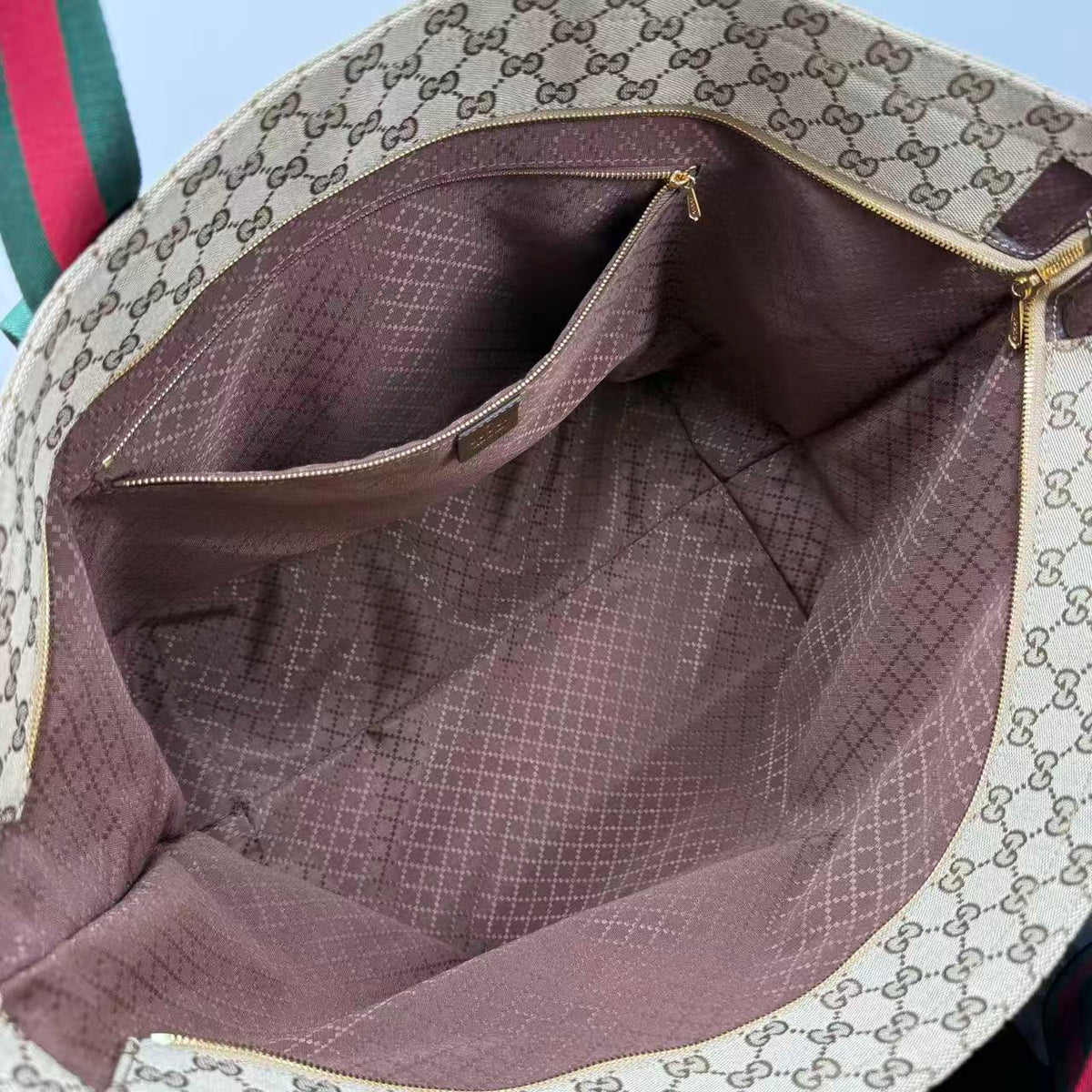 Gucci 2026 Tote Bag 36cm Sand Brown Canvas