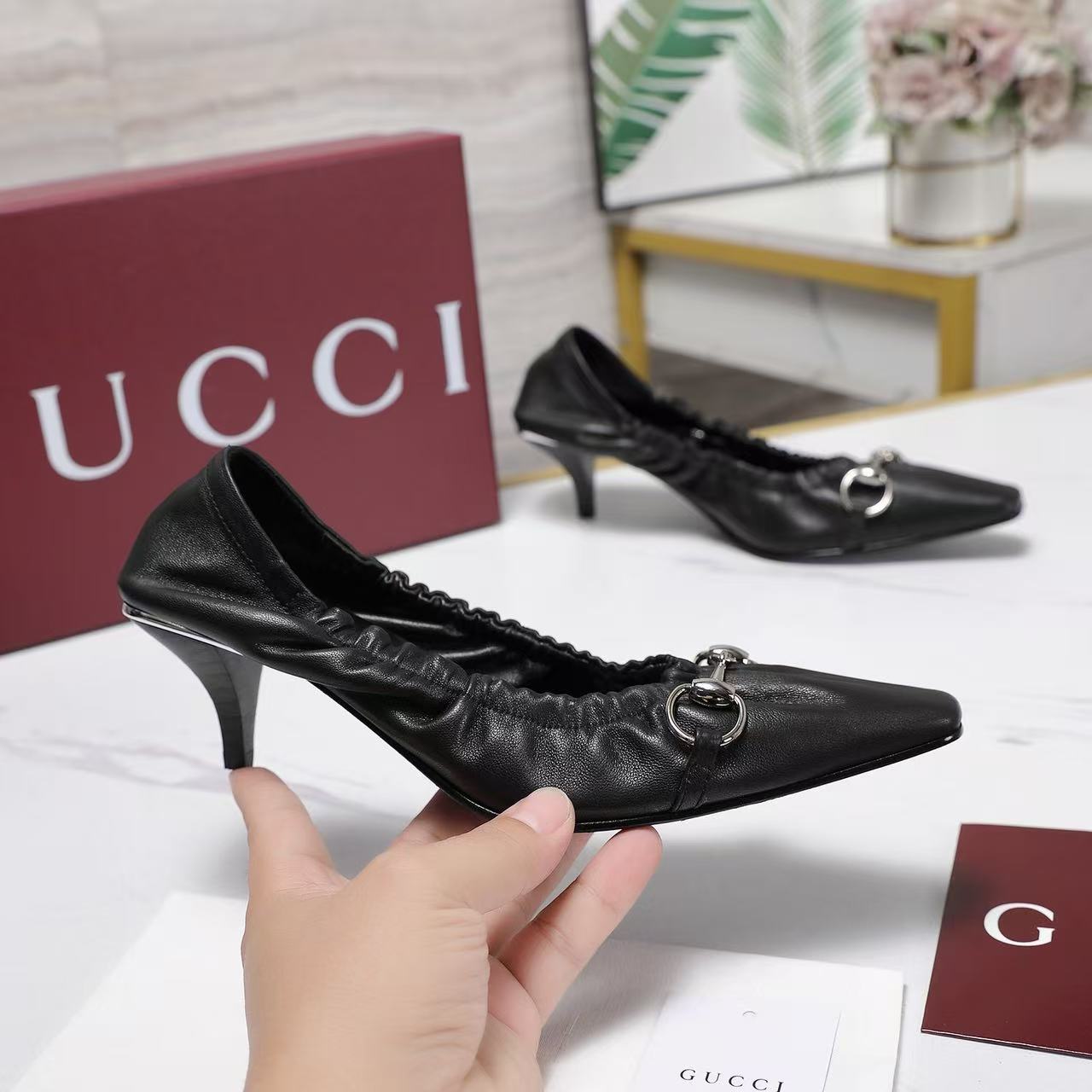 Gucci 2026 Vittoria Pump 55mm Suede Leather