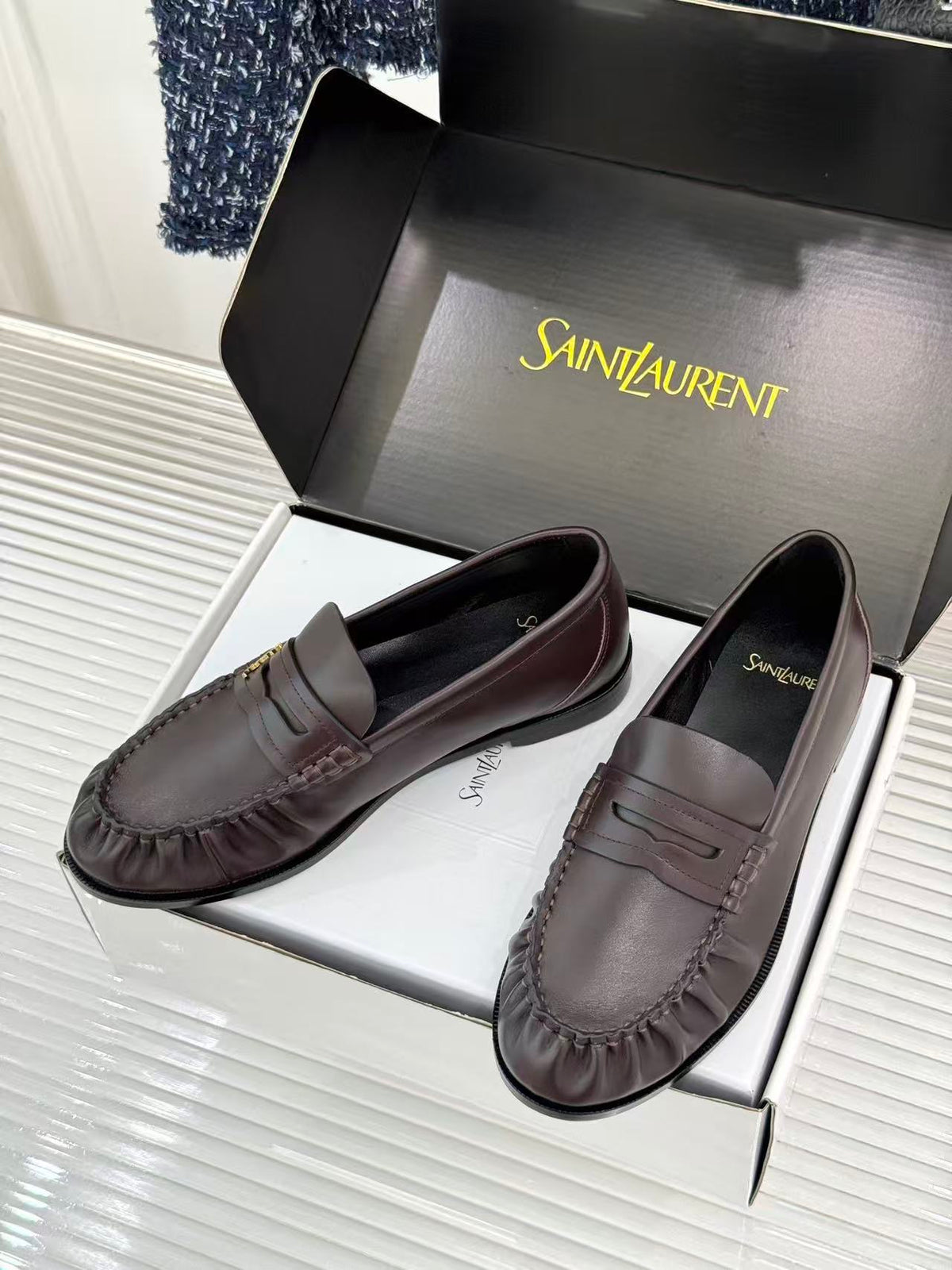 YSL 2026 Loafer Dark Brown Leather
