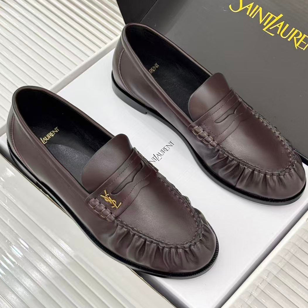 YSL 2026 Loafer Dark Brown Leather