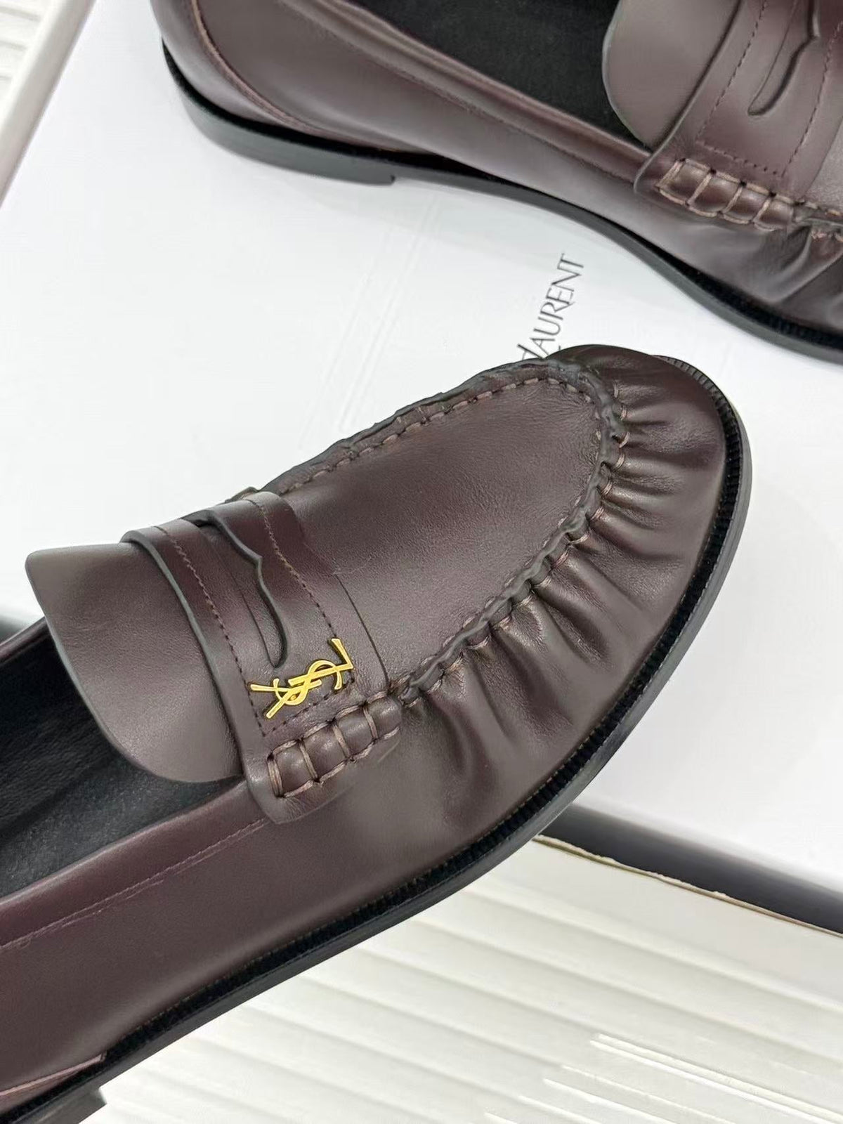 YSL 2026 Loafer Dark Brown Leather