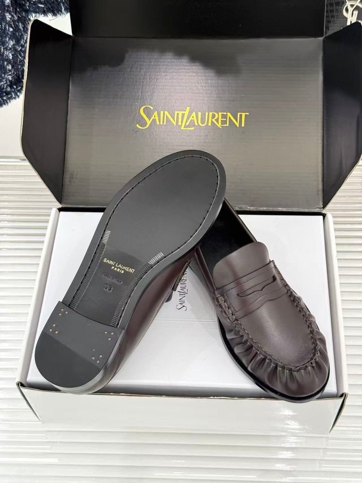 YSL 2026 Loafer Dark Brown Leather