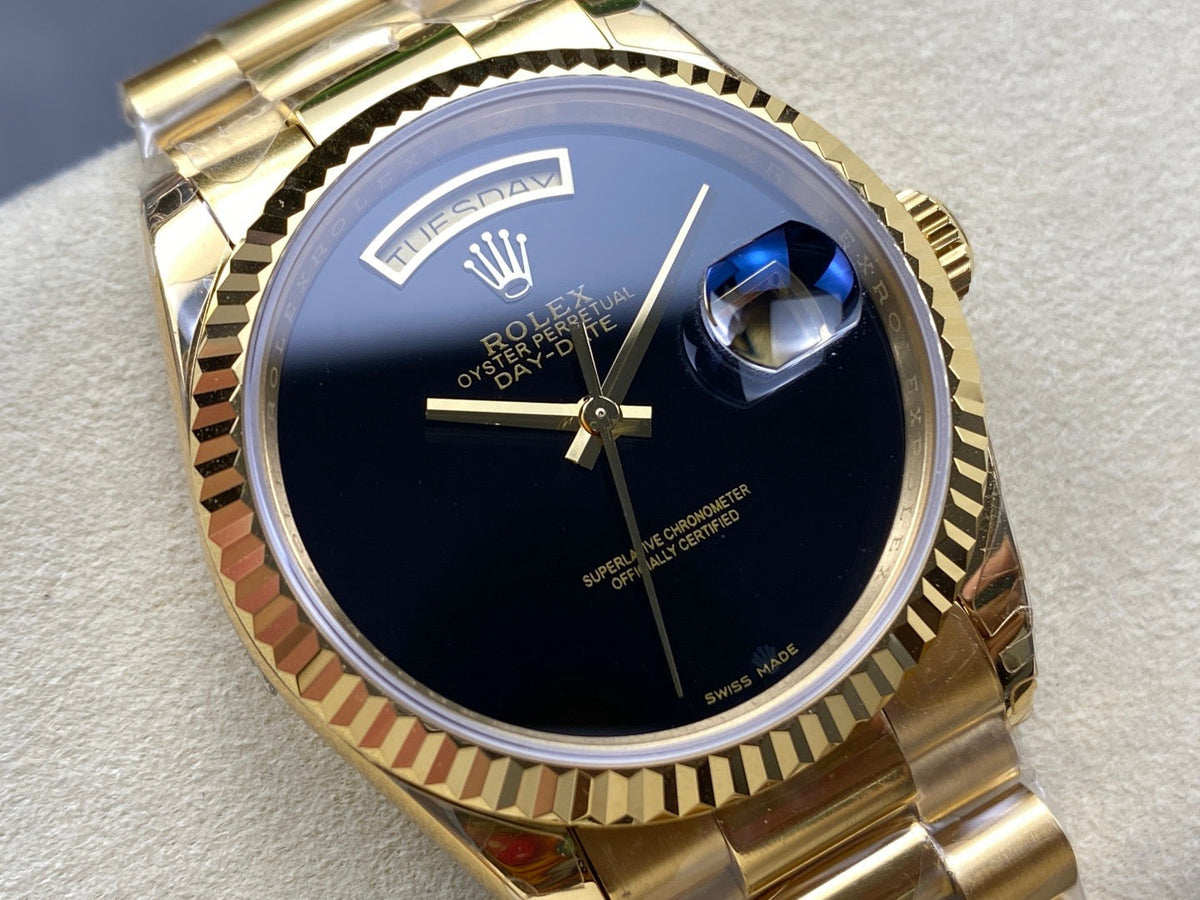 Rolex Day-Date 36mm Yellow Gold With Black Dial