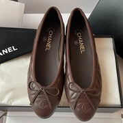 Chanel 2026 Shoe Brown Chocolate Suede Lambskin