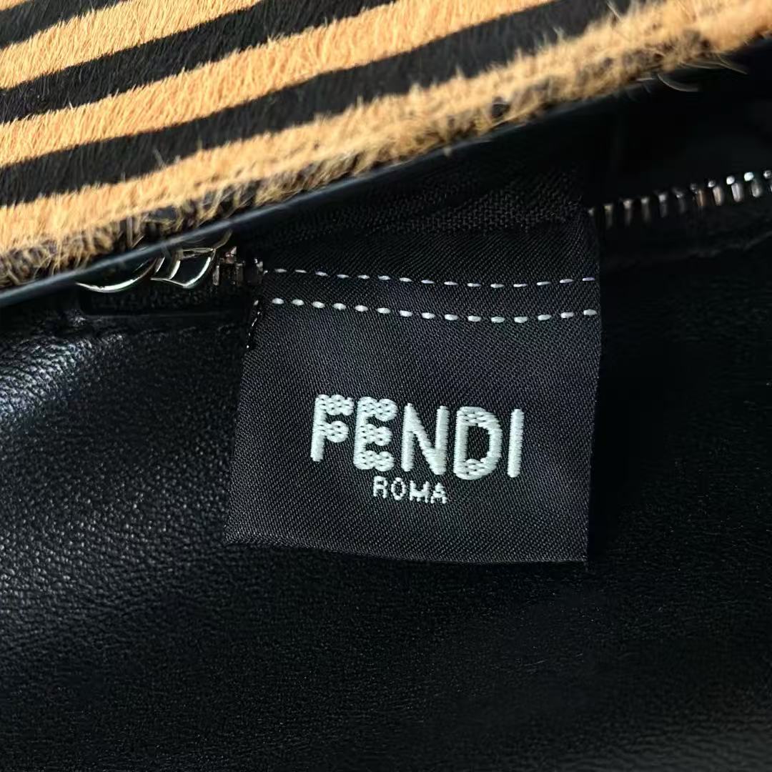 Fendi 2026 Baguette Tiger-print Bag 27cm Pony-effect Leather