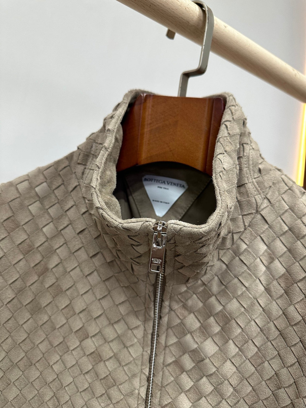 Bottega Veneta 2026 Intrecciato Blouson Jacket Suede