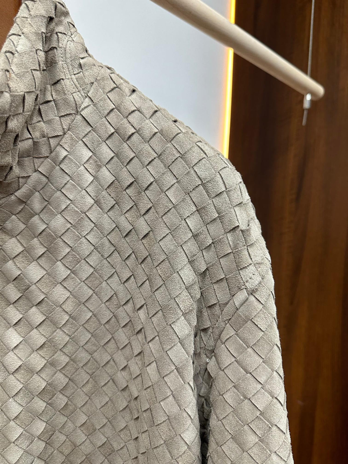 Bottega Veneta 2026 Intrecciato Blouson Jacket Suede