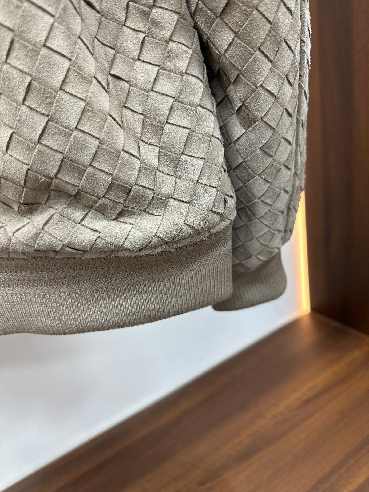 Bottega Veneta 2026 Intrecciato Blouson Jacket Suede