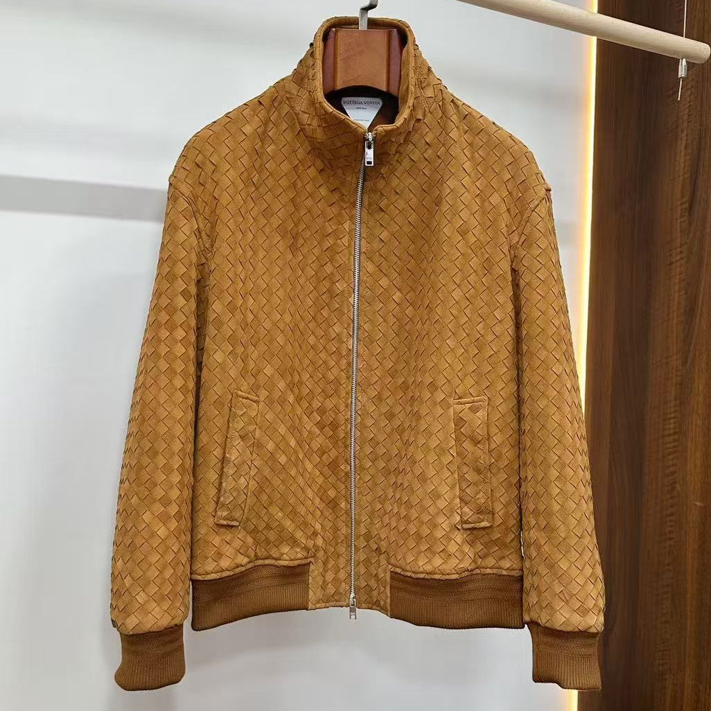 Bottega Veneta 2026 Intrecciato Blouson Jacket Suede
