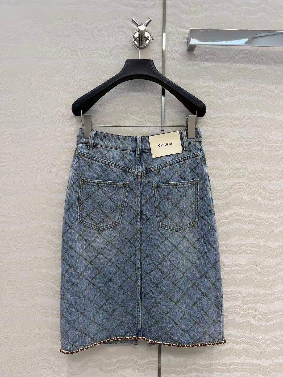 Chanel 2026 Midi Skirt Blue Denim