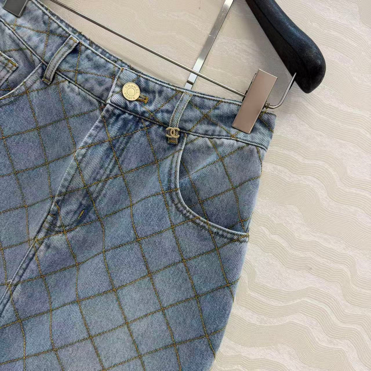Chanel 2026 Midi Skirt Blue Denim