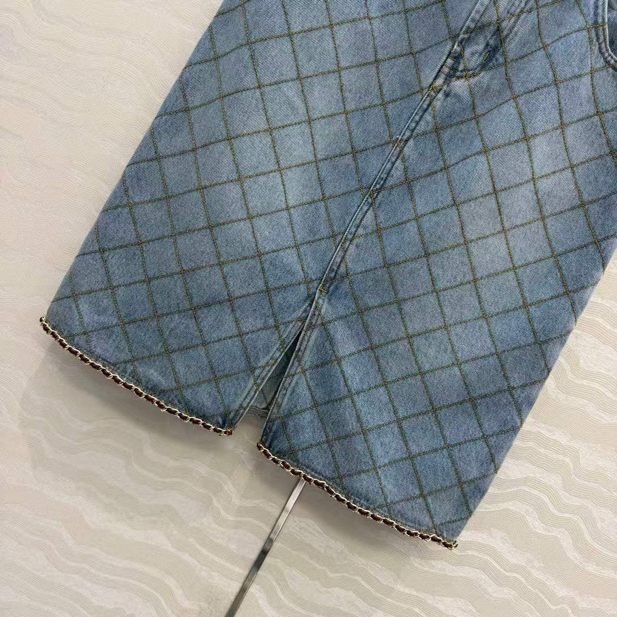 Chanel 2026 Midi Skirt Blue Denim