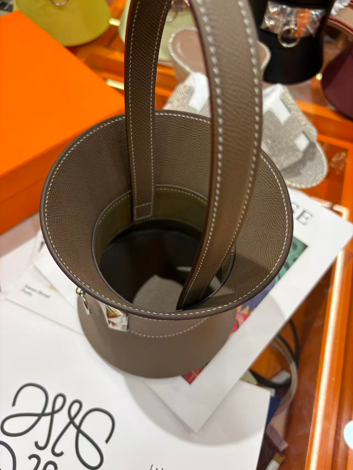 Hermes 2025 Medor Bag Etoupe Epsom Calfskin
