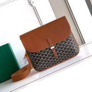 Goyard 2026 Coursier Messenger Bag 34cm Black Tan Leather