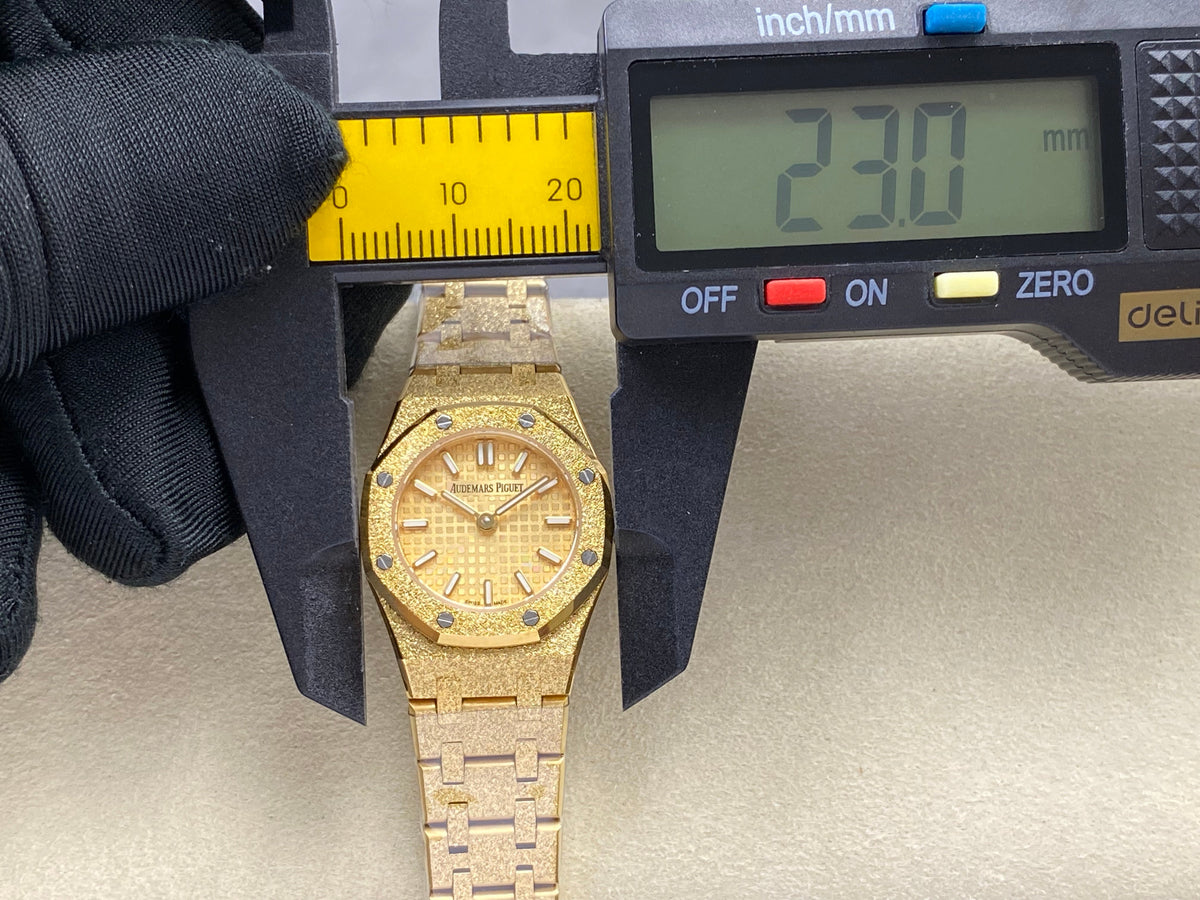 Audemars Piguet Royal Oak Mini Frosted Gold Dial