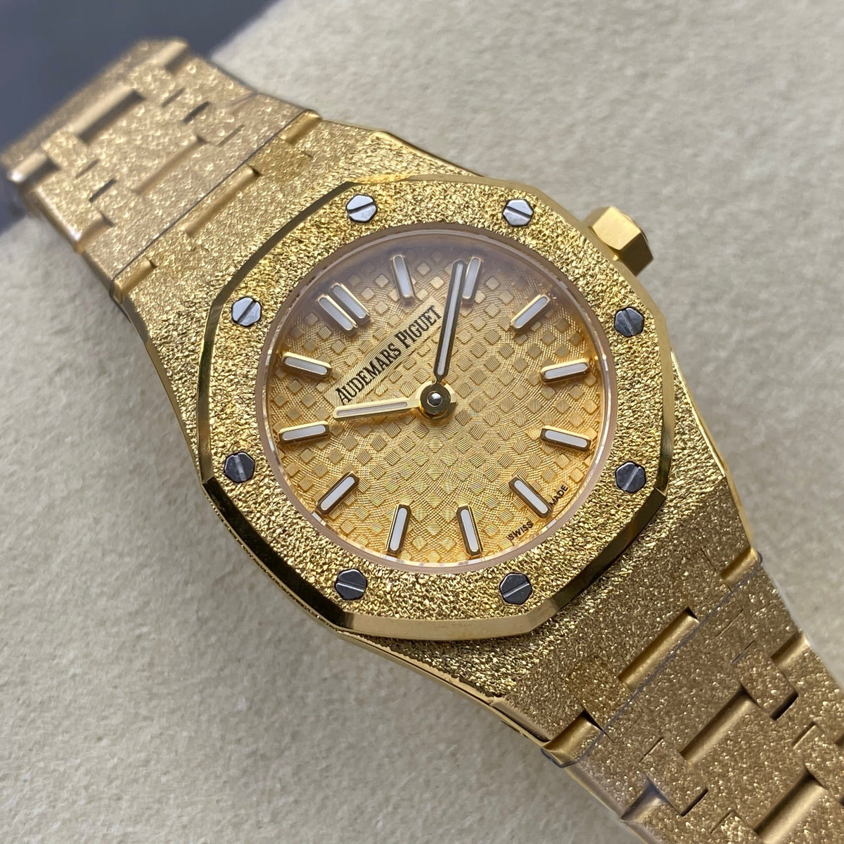 Audemars Piguet Royal Oak Mini Frosted Gold Dial