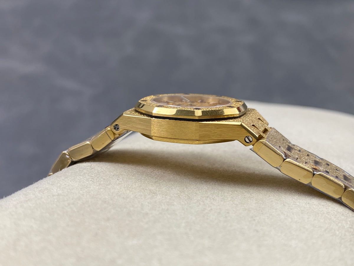 Audemars Piguet Royal Oak Mini Frosted Gold Dial