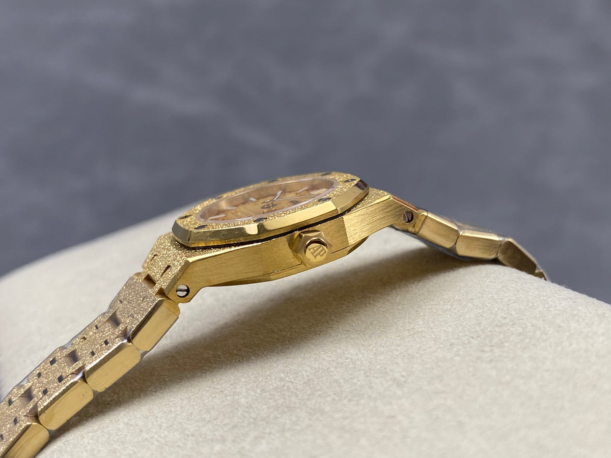 Audemars Piguet Royal Oak Mini Frosted Gold Dial