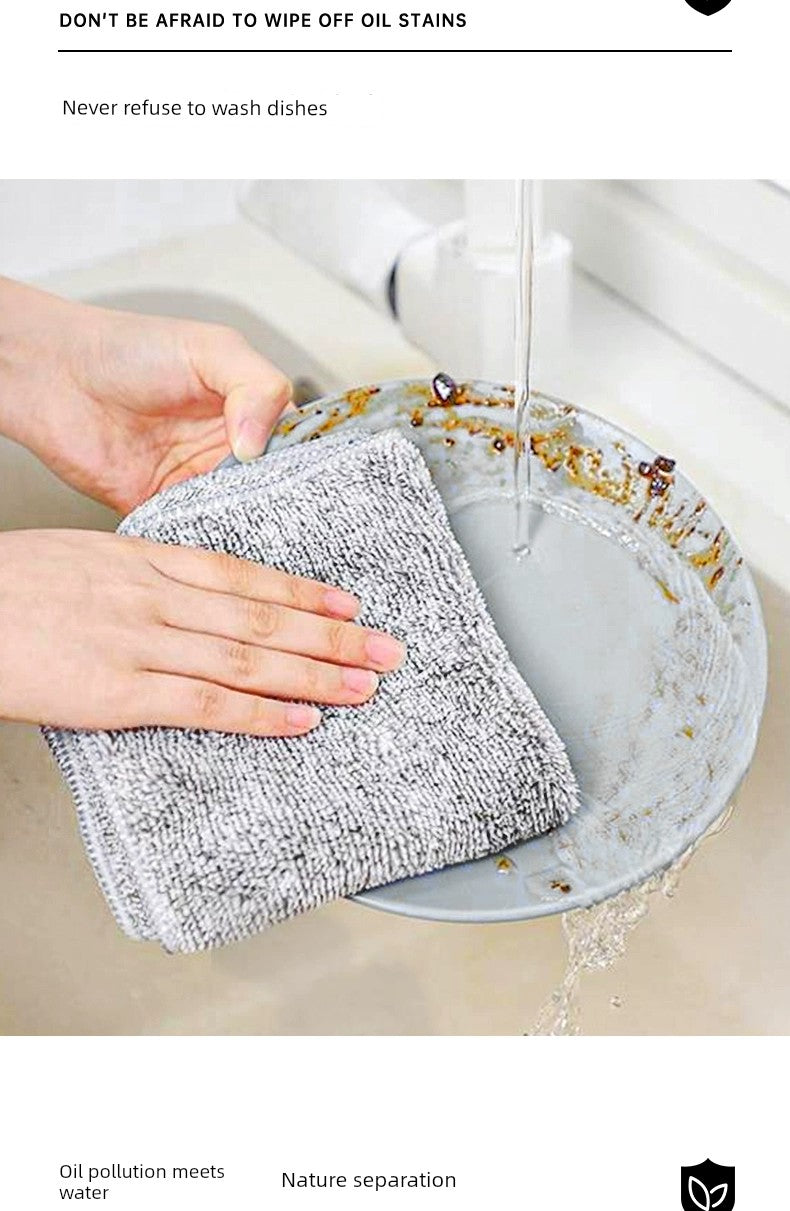 Kitchen Special Lint-Free Bamboo Charcoal Fiber Household Rag