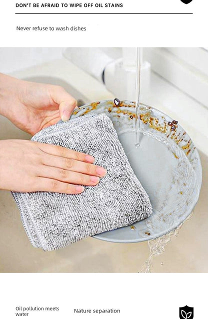 Kitchen Special Lint-Free Bamboo Charcoal Fiber Household Rag