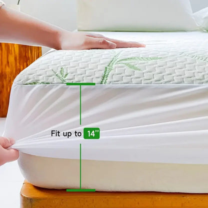 Waterproof Bamboo Mattress Cover (Without Pillowcase)