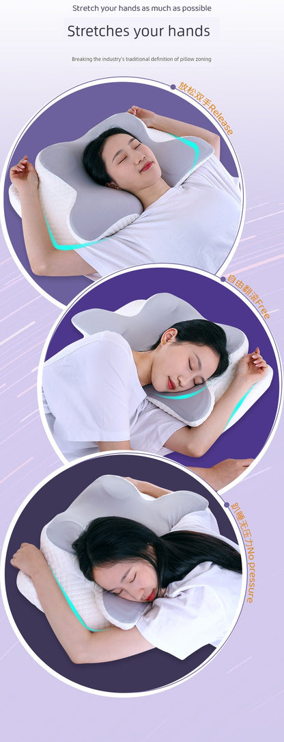 Slow Rebound Memory Foam Correction Neck Hump Cervical Pillow