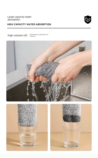 Kitchen Special Lint-Free Bamboo Charcoal Fiber Household Rag